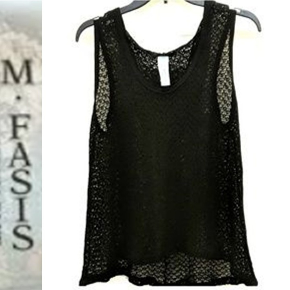 M. FASIS CROCHET HOODED TANK ❤️
